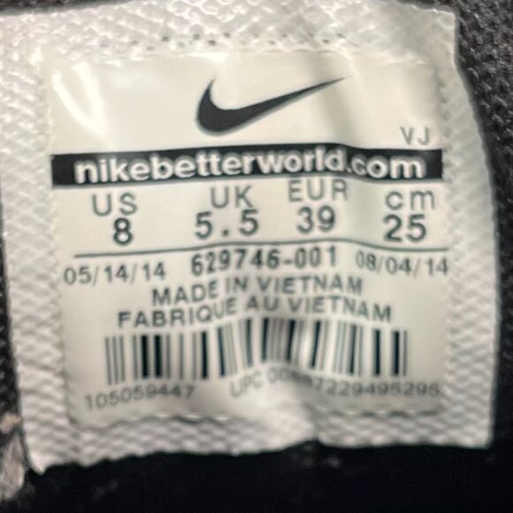 Nike Force High Top Sneakers Women’s Size 8 Black Glossy Classic Streetwear - Picture 13 of 16